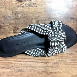 Banana Republic Woven Print Slides Size 7.5